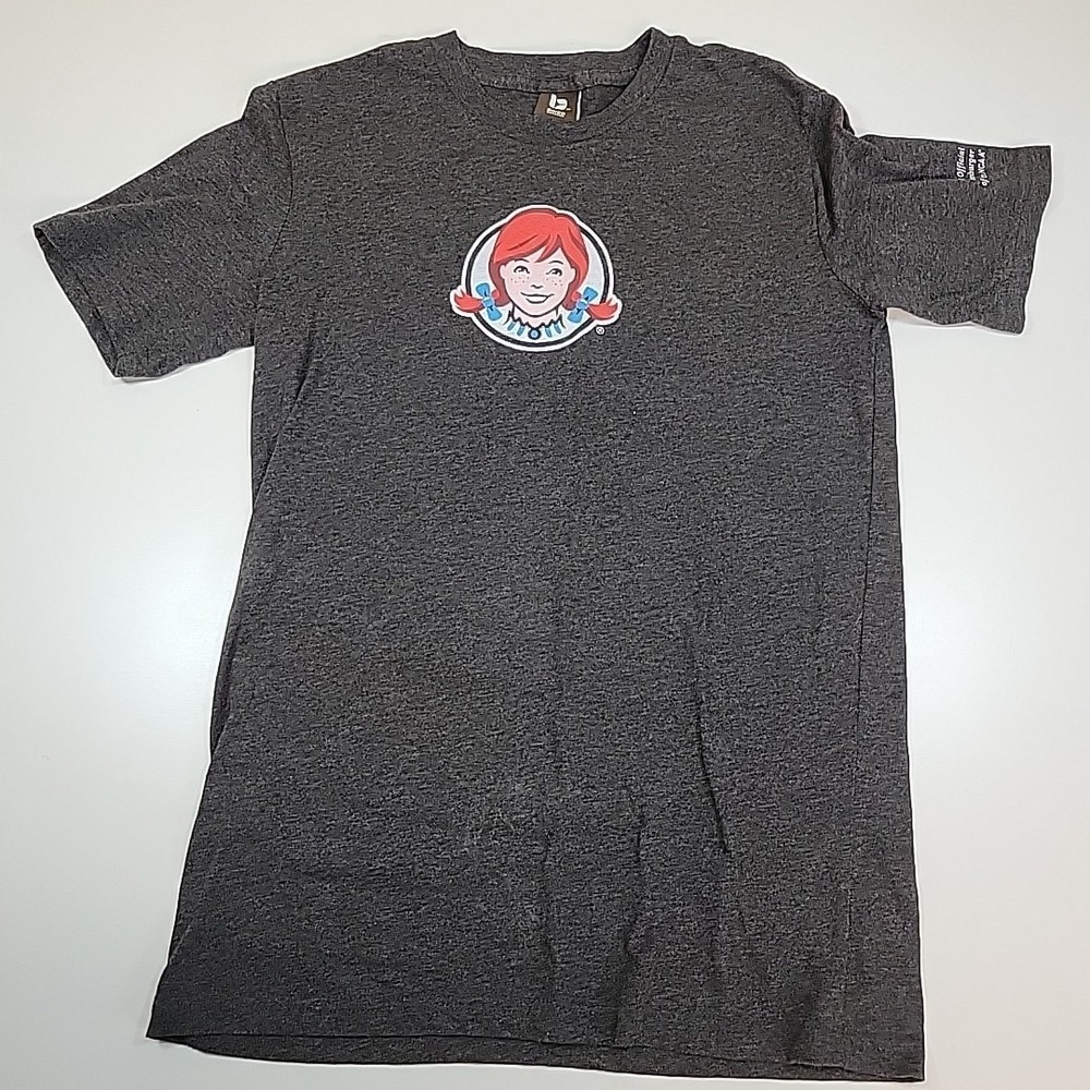 Vintage Wendys T Shirt Adult Small Gray Short Sleeves‎